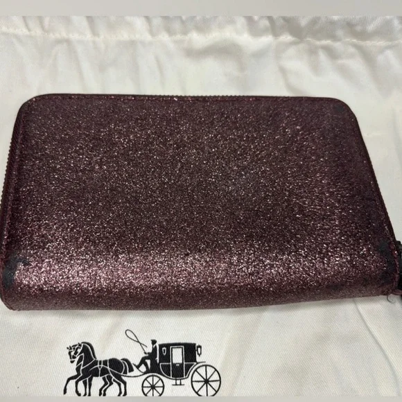 Coach Double Zipper Glitter Wallet Wristlet - Picture 4 of 15